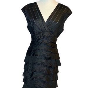 Adrianna Papell Black V-Neck Dress